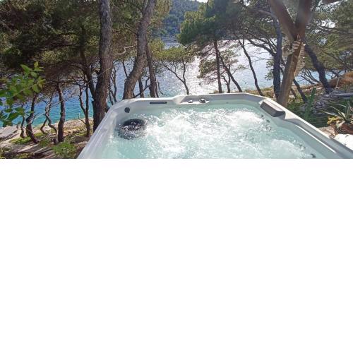 Apartment by the sea Žirje with private heated hydromassage pool