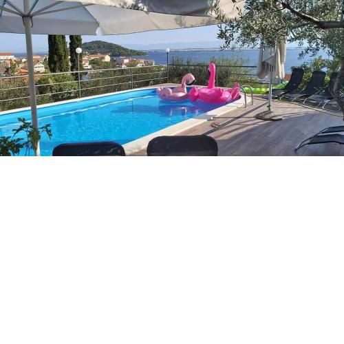 Apartment in Kali with sea view, balcony, air conditioning, Wi-Fi (4566-4)
