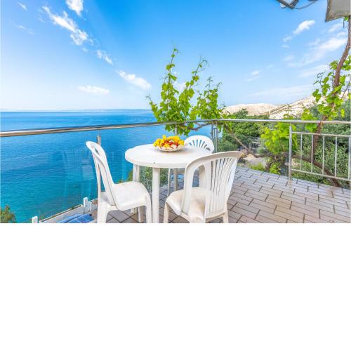 Beach Front Apartment In Stara Baska With Wifi