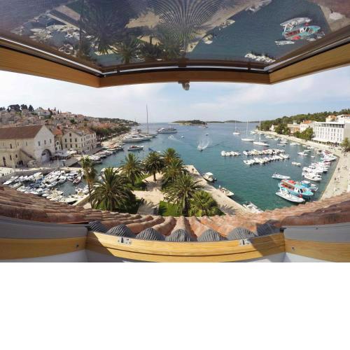 Hvar attic modern design - town center with a great view