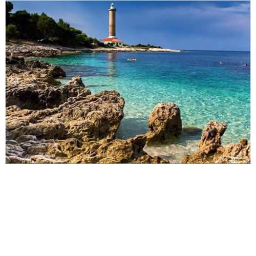 Studio apartment in Veli Rat with sea view, balcony, washing machine 882-1