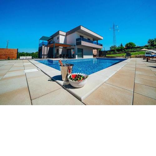 Villa Viktoria with private pool, barbecue, gym, children's playground